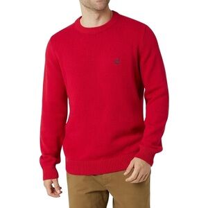 Chaps Men's Original Cotton Crewneck Sweater in red size XL